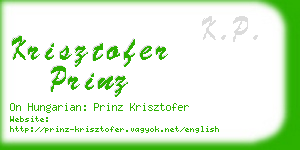 krisztofer prinz business card